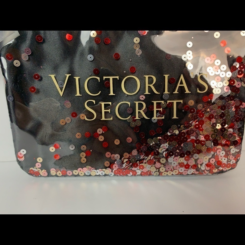 VICTORIAS SECRET SPARKLE SEQUIN MAKEUP POUCH - Picture 4 of 8